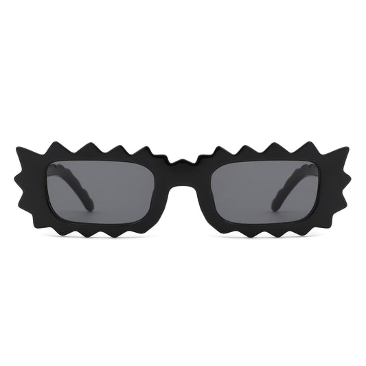 Zenn - Rectangle Modern Spike Irregular Wavy Square Sunglass