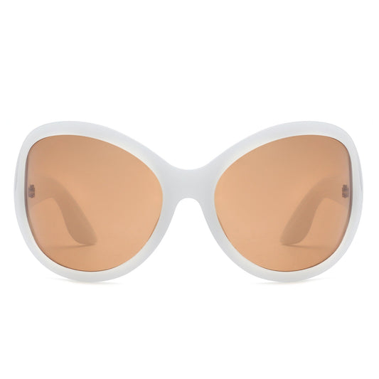Quinlan - Oversized Round Wraparound Women's Sunglasses
