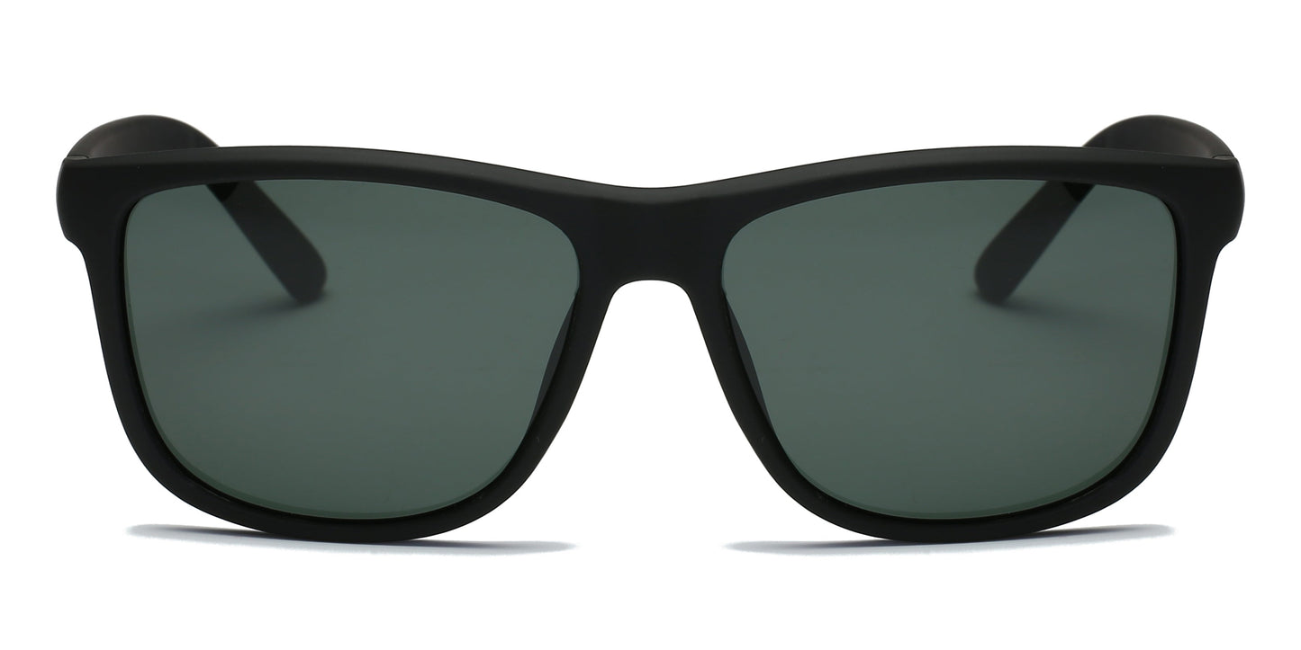 Kyler - Square Retro Flat Top Polarized Sunglasses