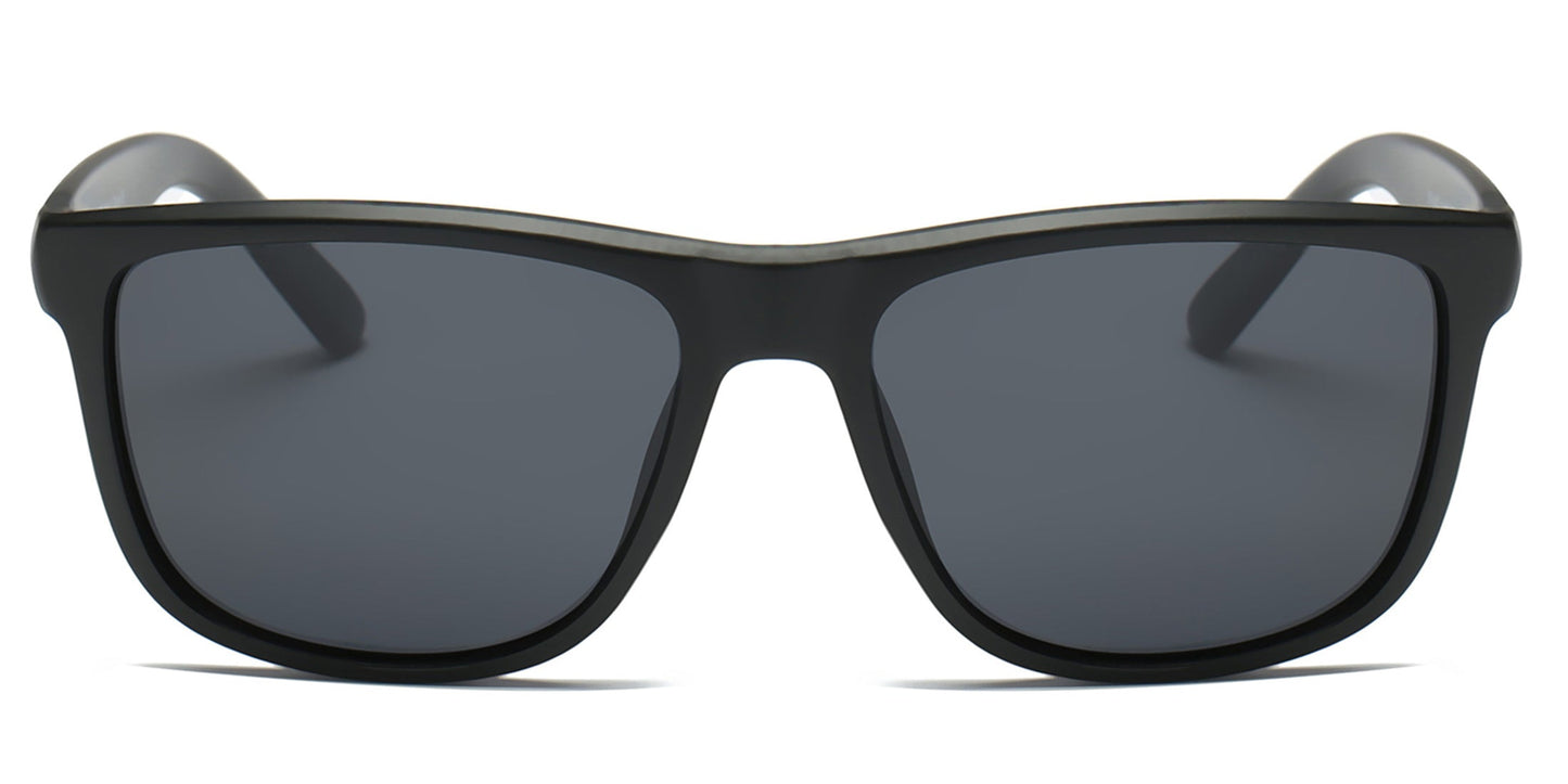 Kyler - Square Retro Flat Top Polarized Sunglasses