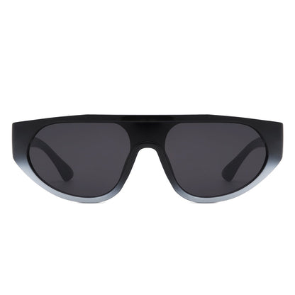 Isolde - Retro Round Flat Top Fashion Sunglasses