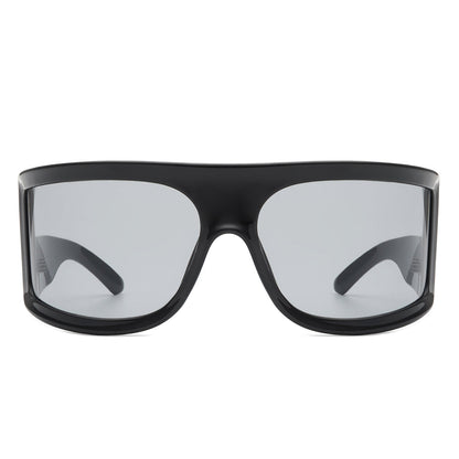 Kaelina - Oversize Irregular Fashion Square Wrap Around Sunglasses