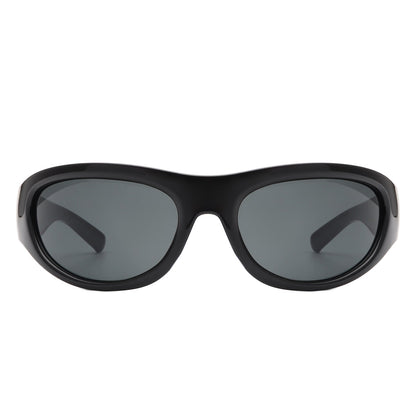 Kaelos - Rectangle Wrap Around Oval Sports Sunglasses