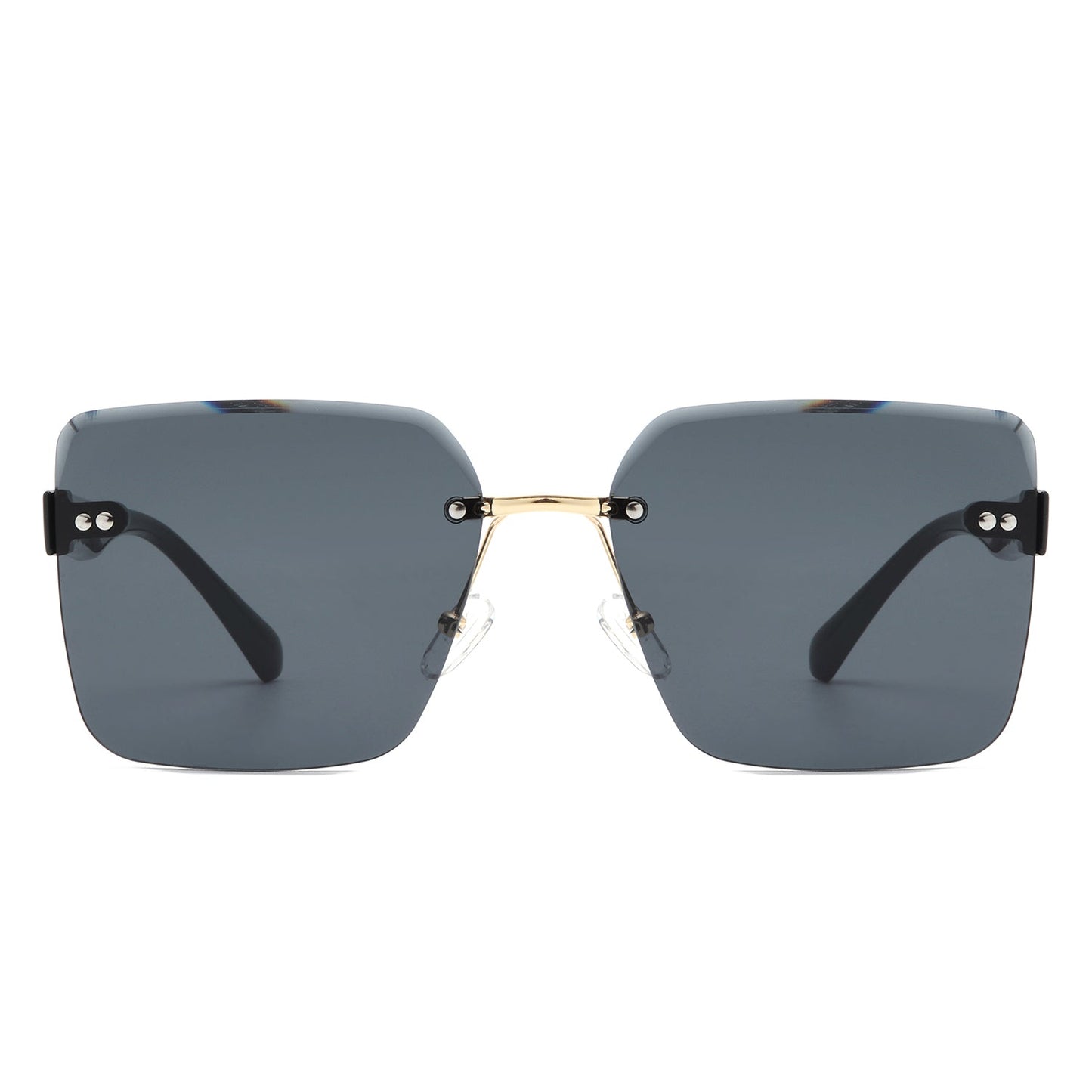 Aspos - Square Rimless Fashion Tinted Women Sunglasses