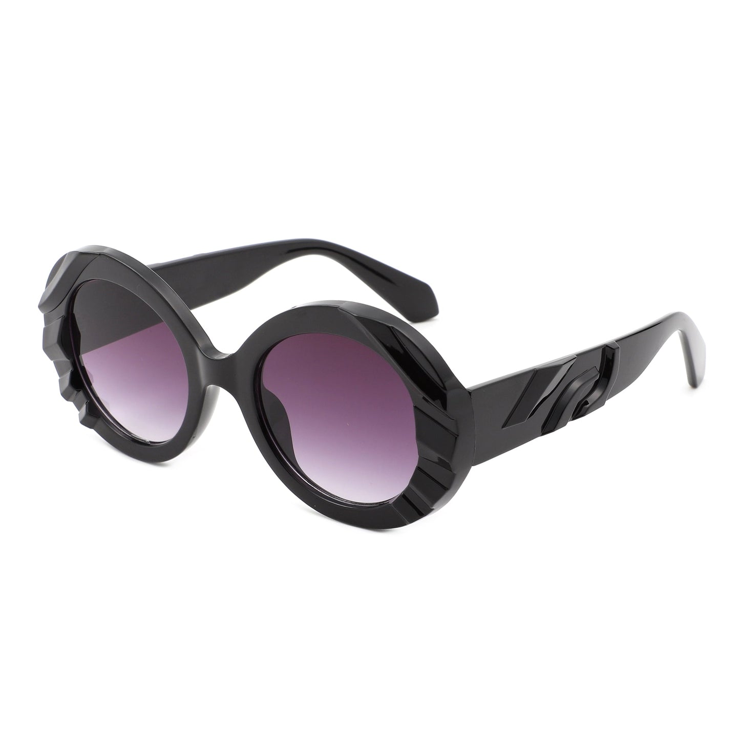 Pixo - Oversized Bold Aviator Retro Round Sunglass