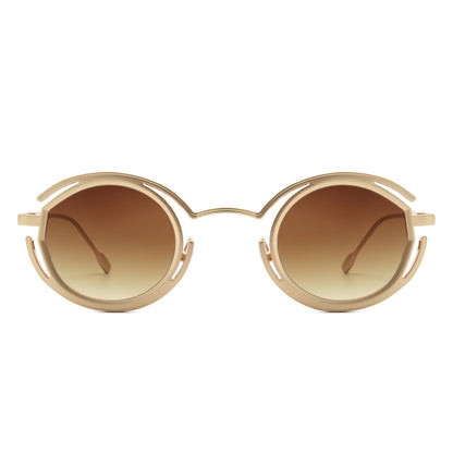 Moonmist - Futuristic Geometric Round Fashion Sunglasses