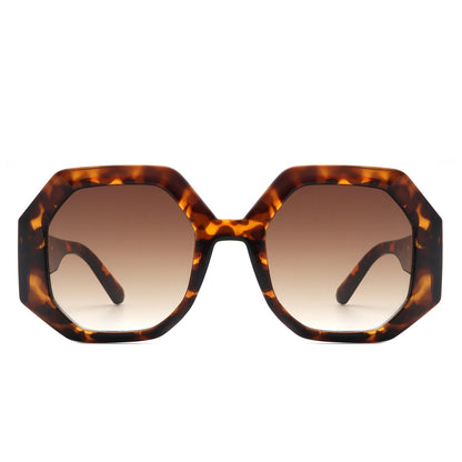 Diamorex - Retro Polygon Round Fashion Women Sunglasses