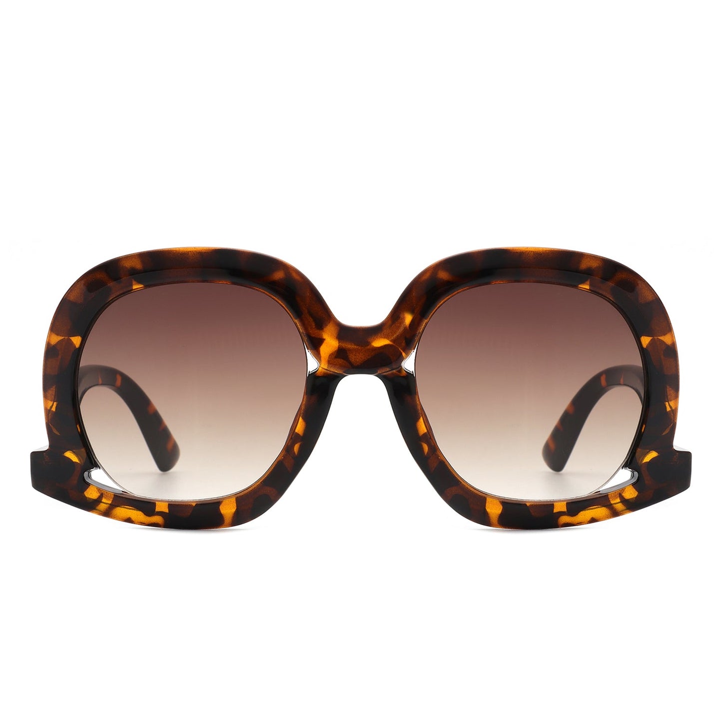 Lumisilk - Oversized Geometric Irregular Round Sunglasses for Women