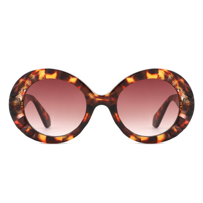 Pixo - Oversized Bold Aviator Retro Round Sunglass