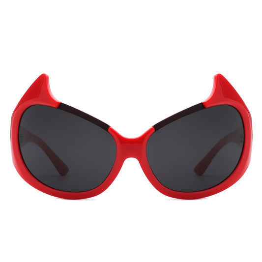 Vaelin - Oversized Round Fashion Cat Eye Sunglasses