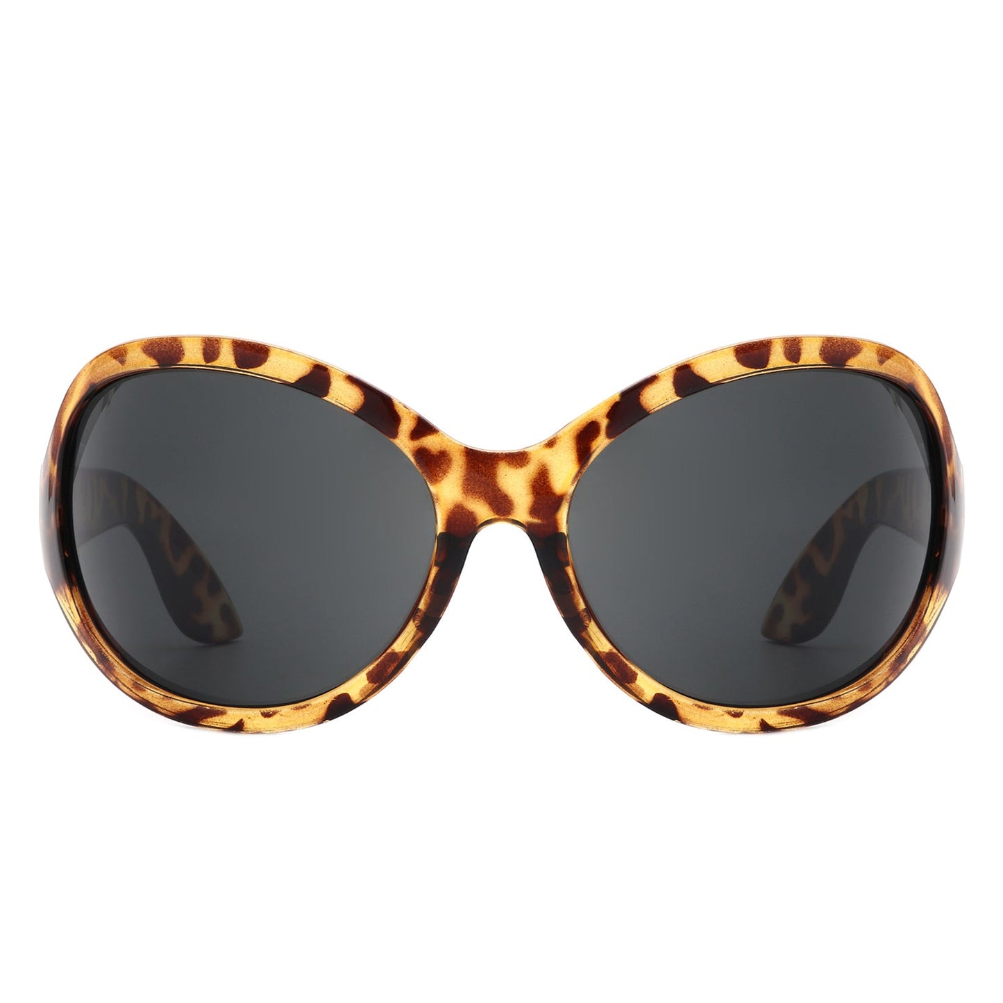 Aurora - Oversize Fashion Curved Large Women Round Sunglasses