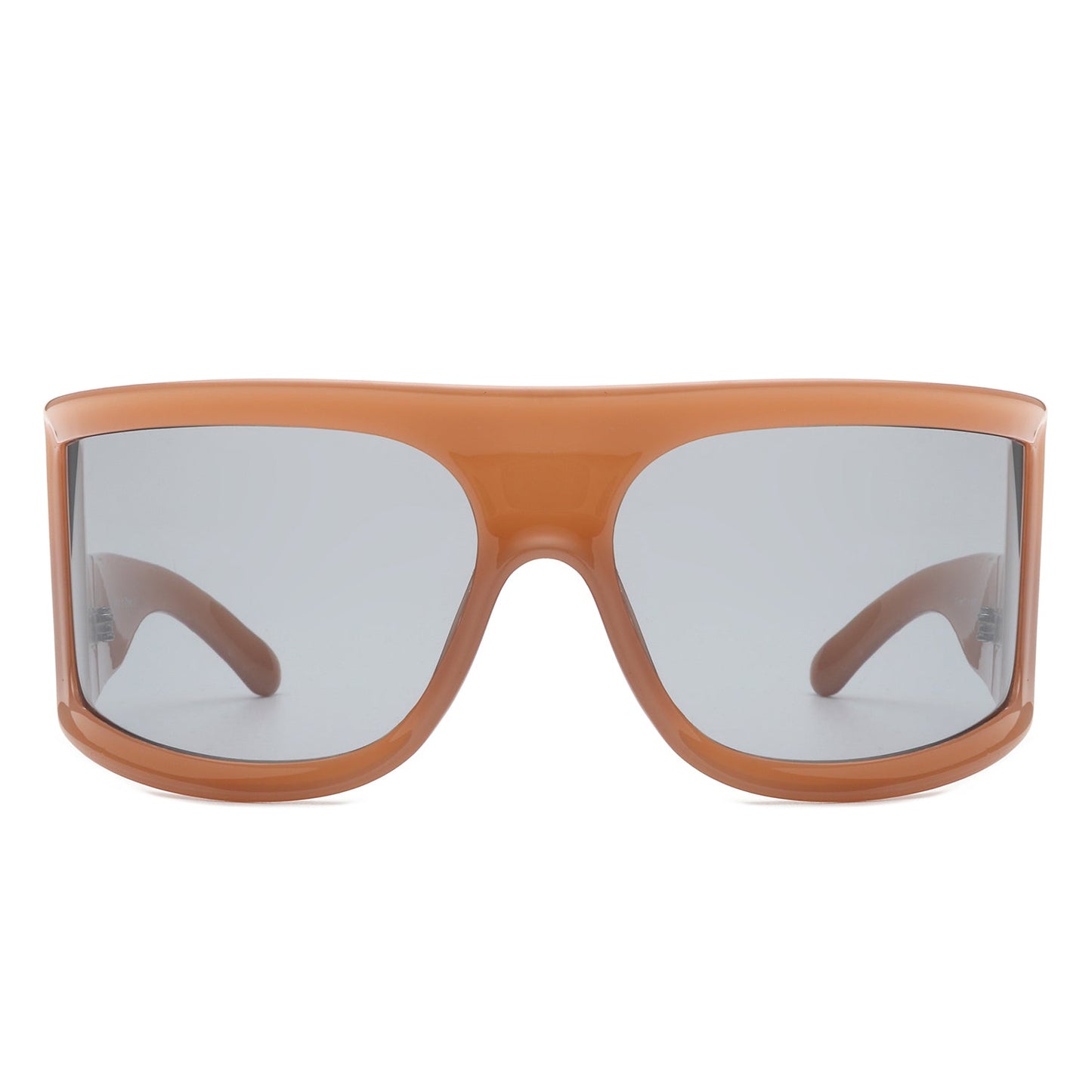 Kaelina - Oversize Irregular Fashion Square Wrap Around Sunglasses