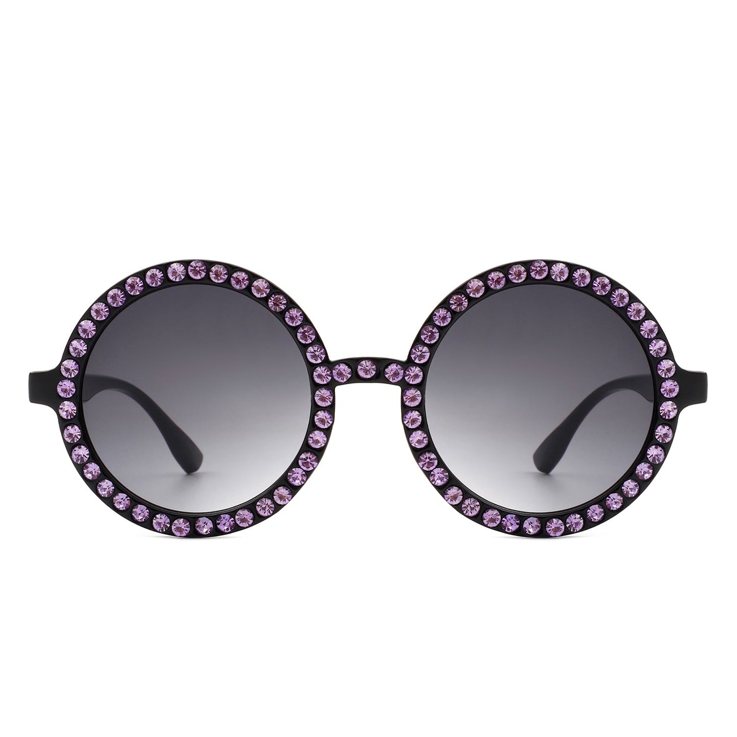 Dreamwey - Round Fashion Rhinestone Circle Oversize Women Sunglasses