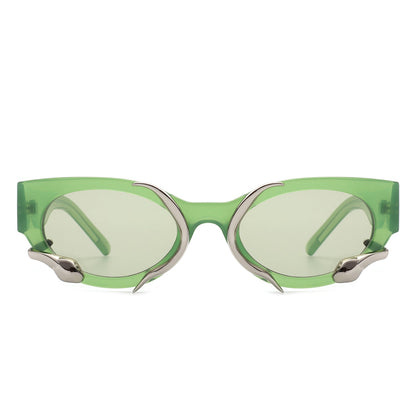 Oclary - Round Fashion Snake Design Cat Eye Women's Sunglasses