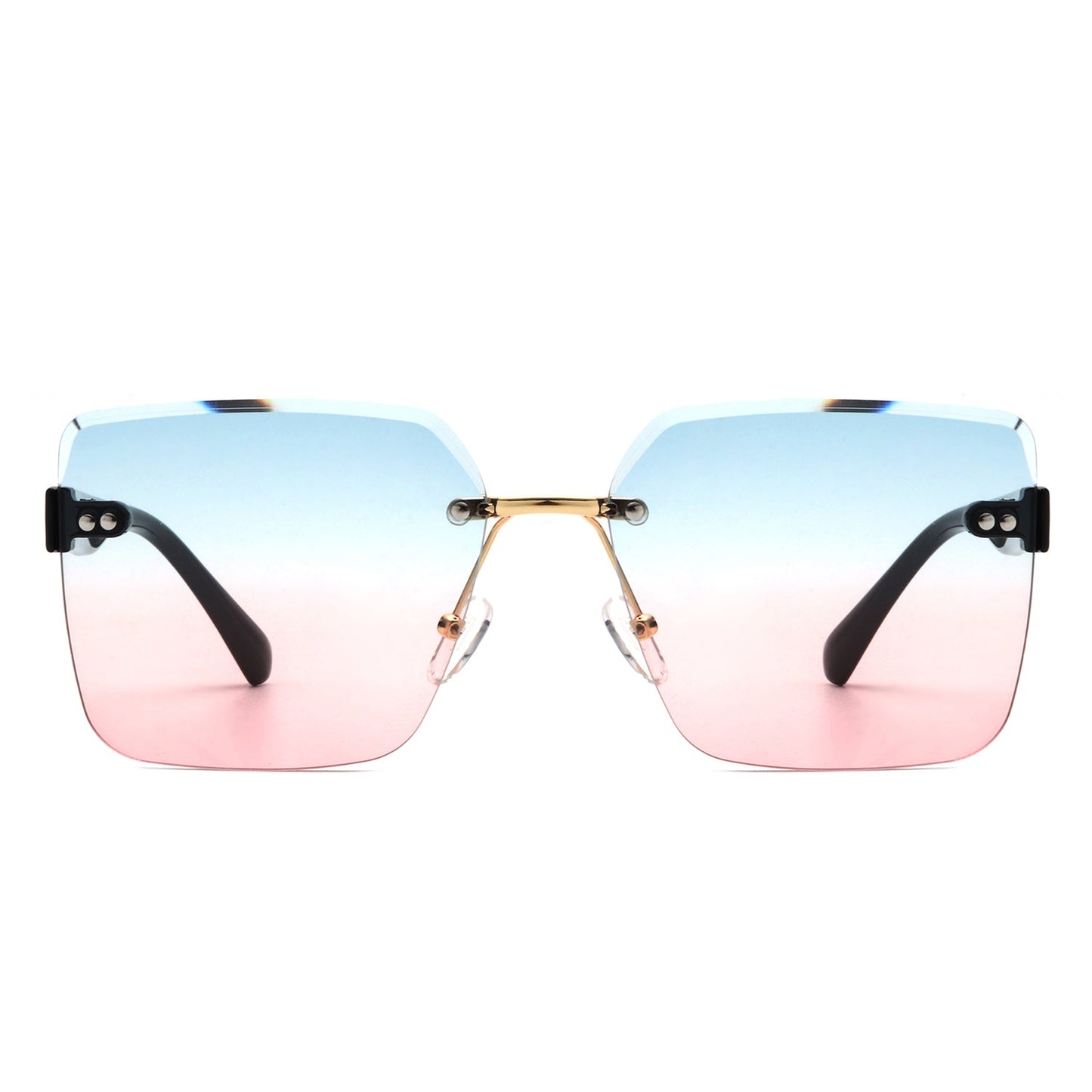 Aspos - Square Rimless Fashion Tinted Women Sunglasses