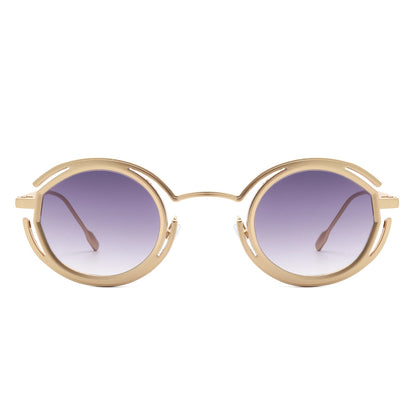 Moonmist - Futuristic Geometric Round Fashion Sunglasses