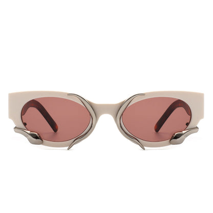 Oclary - Round Fashion Snake Design Cat Eye Women's Sunglasses