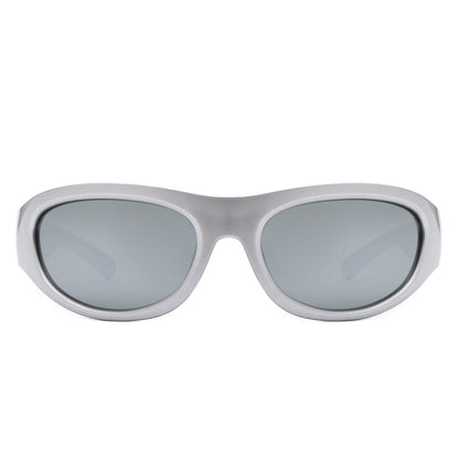 Kaelos - Rectangle Wrap Around Oval Sports Sunglasses