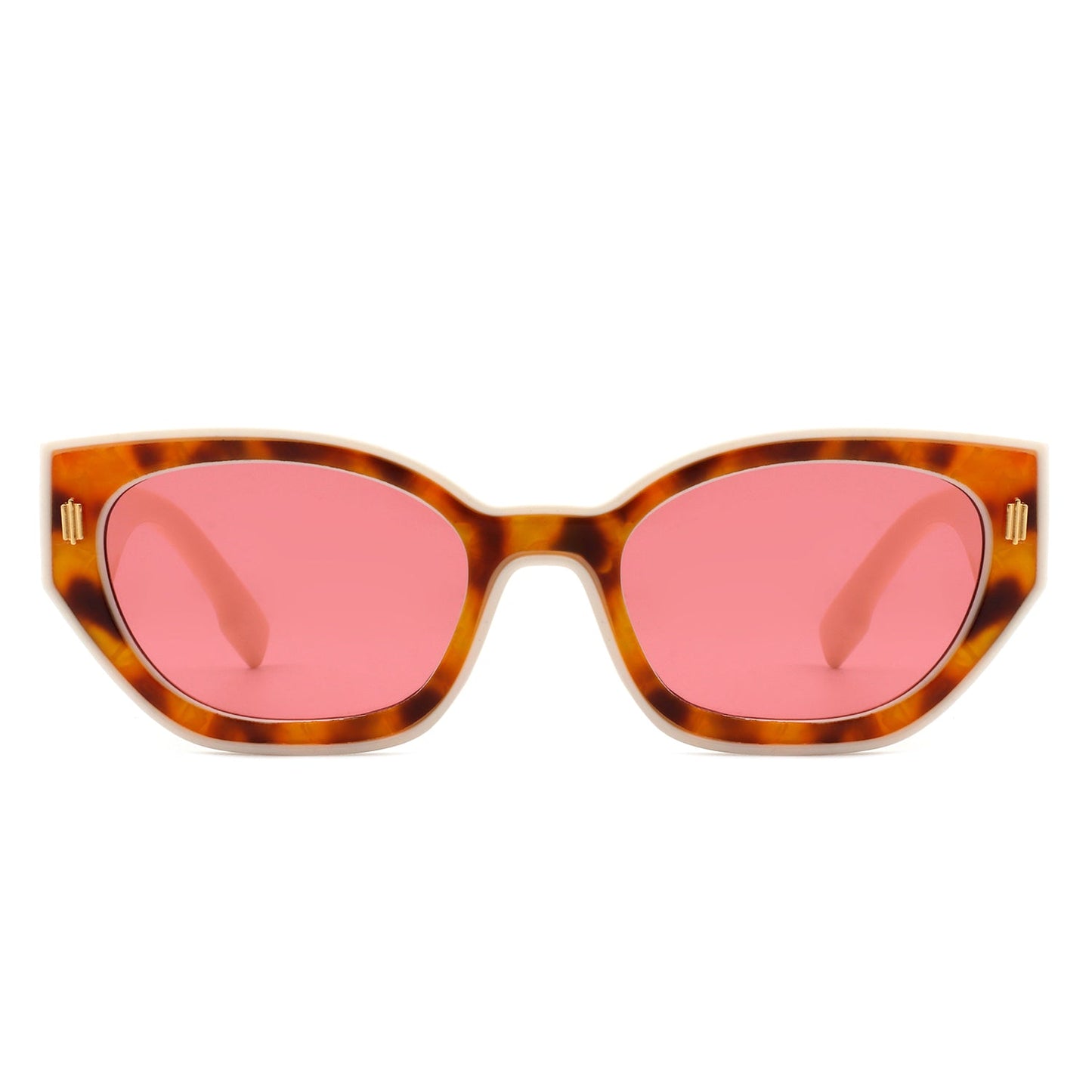 Dawnmist - Geometric Retro Round Irregular Narrow Cat Eye Sunglasses