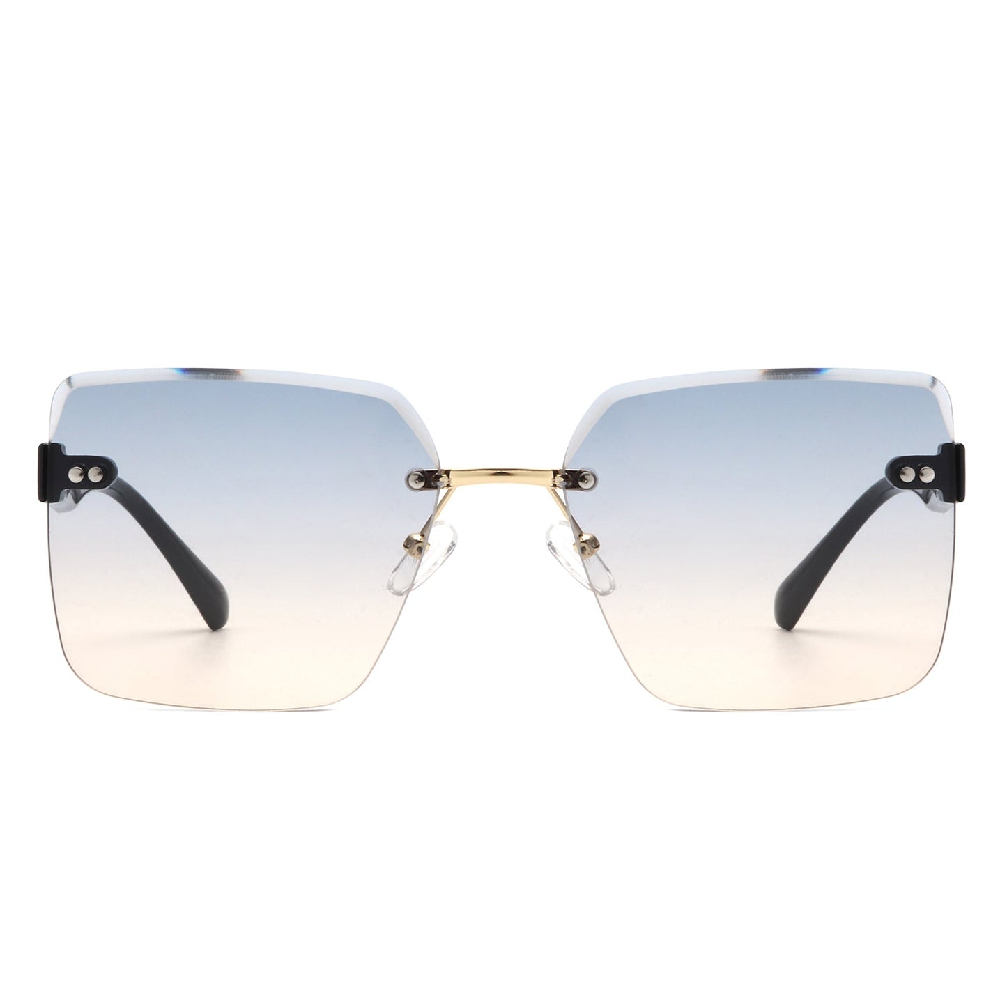 Aspos - Square Rimless Fashion Tinted Women Sunglasses