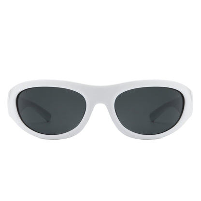 Kaelos - Rectangle Wrap Around Oval Sports Sunglasses