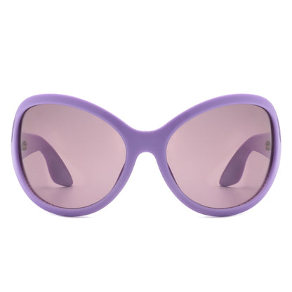 Quinlan - Oversized Round Wraparound Women's Sunglasses