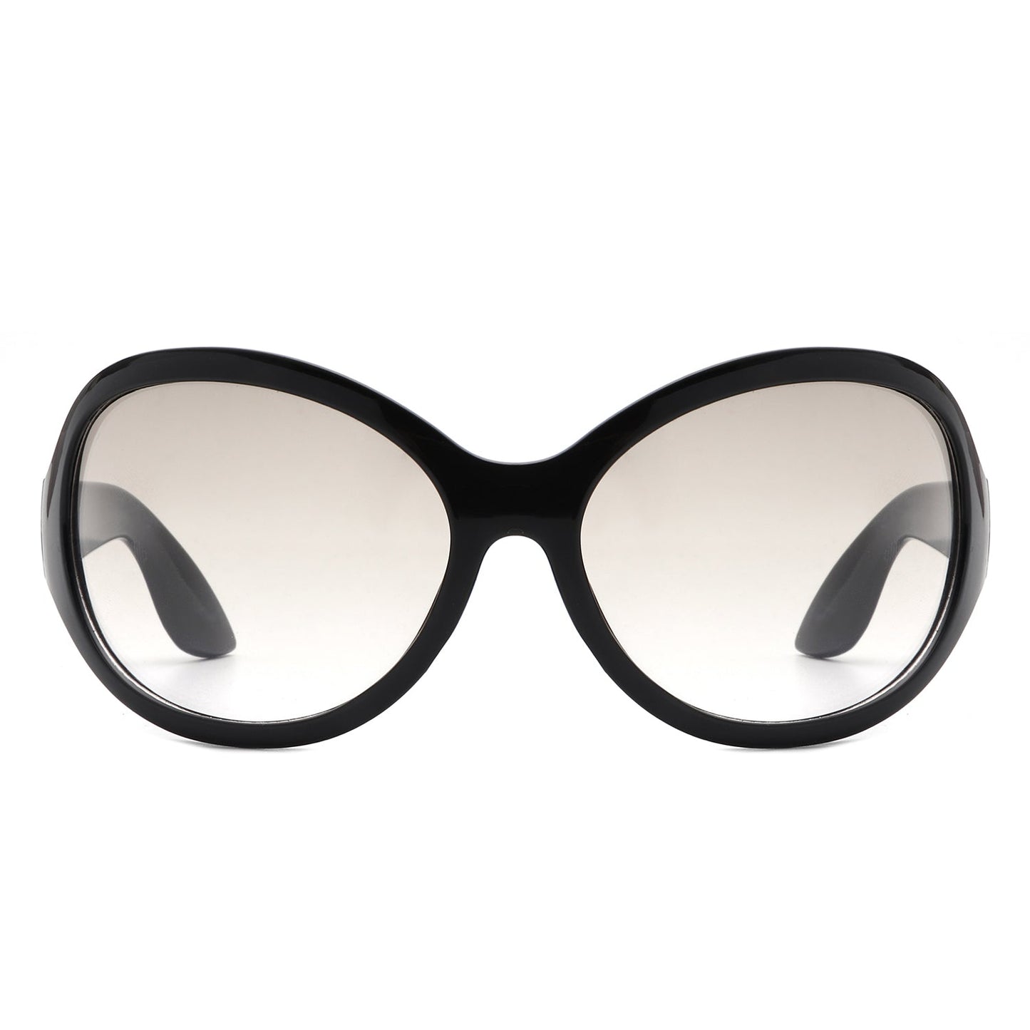 Aurora - Oversize Fashion Curved Large Women Round Sunglasses