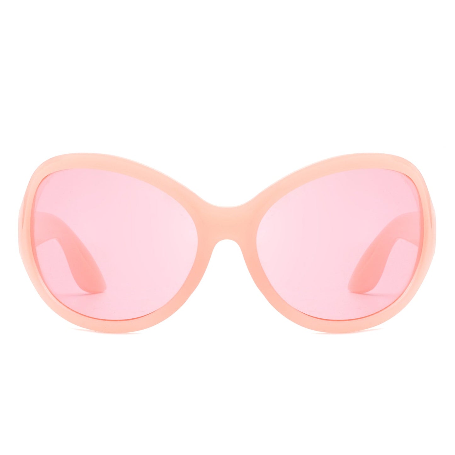 Aurora - Oversize Fashion Curved Large Women Round Sunglasses